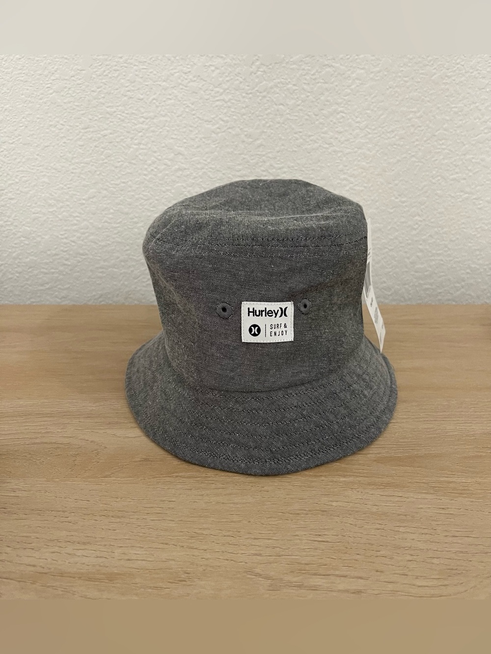 HURLEY Chambray Surf & Enjoy Grey Heather Bucket Hat OS